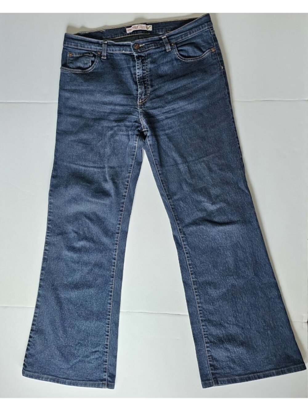 Vitamina Jeans BootCut womens 34 in waist stretch Blue